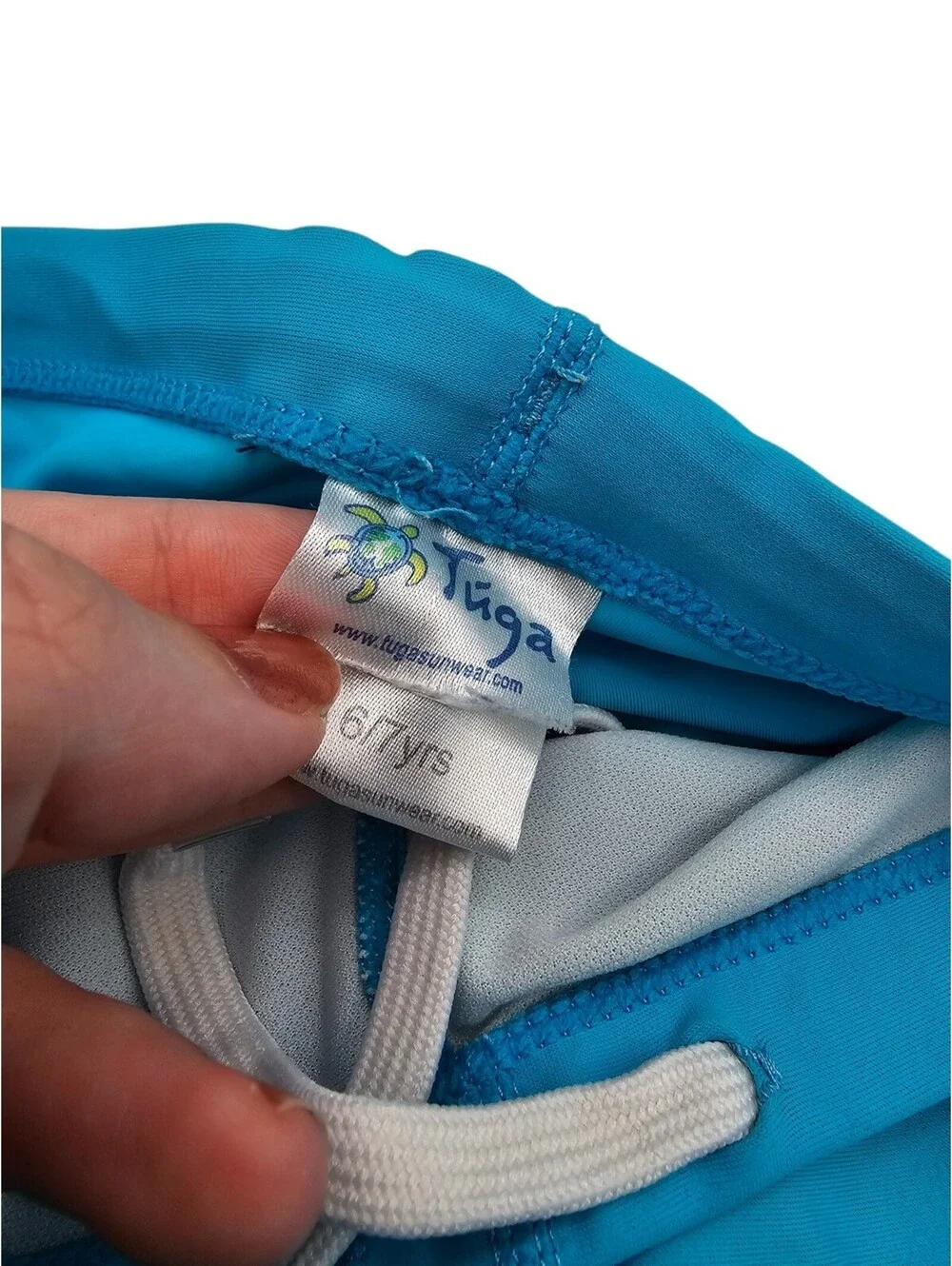 Tuga Kids Sz 6/7 Swimsuit Bottom Jammer Bright Blue Floral